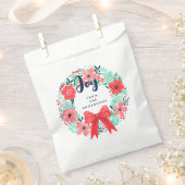 クリスマスレッドボウリースブルージョイ フェイバーバッグ (クリップ留めされた状態)