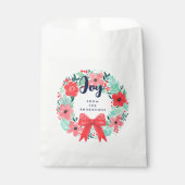 クリスマスレッドボウリースブルージョイ フェイバーバッグ (正面)