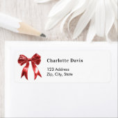 クリスマスレッドボウ差出人住所 ラベル (インサイチュ)