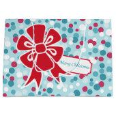 クリスマスレッドボウ抱き枕 ラージペーパーバッグ (正面)