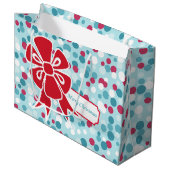 クリスマスレッドボウ抱き枕 ラージペーパーバッグ (正面アングル)