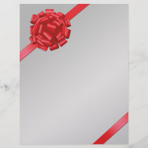 クリスマスレッドボウ – レターヘッド文房具