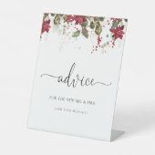 クリスマスレッドポインセチアアドバイスサイン 台座サイン (正面)