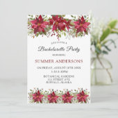 クリスマスレッドポインセチアバチェロレッテ 招待状 (スタンド正面)