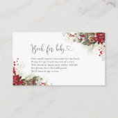 クリスマスレッドポインセチアベビー エンクロージャーカード (正面)