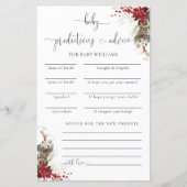 クリスマスレッドポインセチア予測カード (正面)