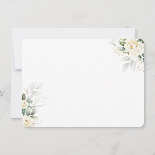 クリスマスレッドポインセチア予測カード 招待状 (裏面)