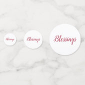 クリスマスレッドポインセチア花テーブル コンフェッティ (裏面)