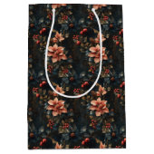 クリスマスレッドポインセティアス ミディアムペーパーバッグ (正面)