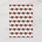 クリスマスレッドポインセテ結婚ィアの登記簿 エンクロージャーカード (裏面)