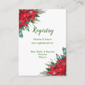 クリスマスレッドポインセテ結婚ィアの登記簿 エンクロージャーカード (正面)