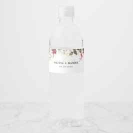 クリスマスレッドポインセテ結婚ィア ペットボトルラベル