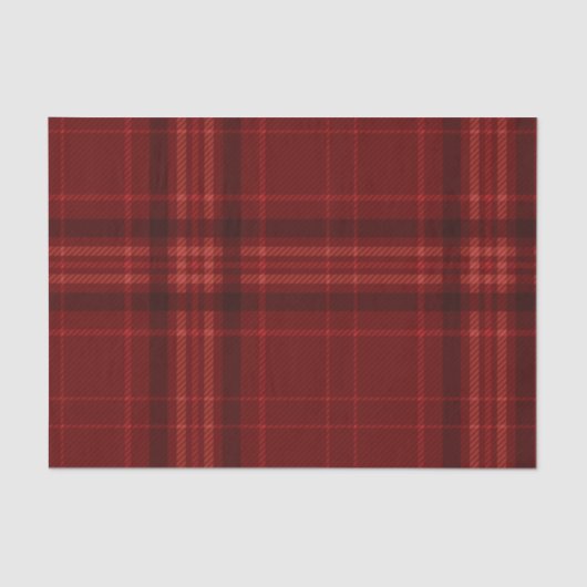 クリスマスレッドマルーンプレイドパターン 薄葉紙 (正面)