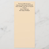 クリスマスレッドミッドセンチュリーレトロツリーフェスティバルメニュー メニュー (裏面)