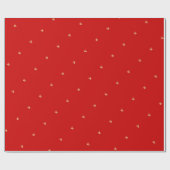 クリスマスレッドモノグラムイニシャルギフトラッピング紙 ラッピングペーパー (フラット)