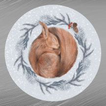 クリスマスレッドリス松リース水色