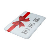 クリスマスレッドリボンホーホホ バスマット (アングル)