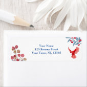 クリスマスレッドロビン差出人住所ラベル ラベル (インサイチュ)