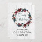 クリスマスレッドローズパインフローラリース移動 案内状 (正面/裏面)