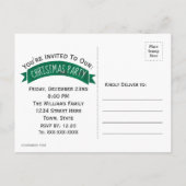 クリスマスレッドヴィンテージトラックが日付を保存 インビテーションポストカード (裏面)