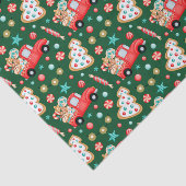 クリスマスレッドヴィンテージトラックとクリスマスキャンディ 薄葉紙 (詳細)