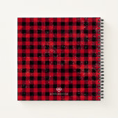 クリスマスレッドヴィンテージトラックバッファロープレイドレシピ ノートブック (裏面)