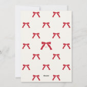 クリスマスレッドヴィンテージボウカスタムズ写真 シーズンカード (裏面)