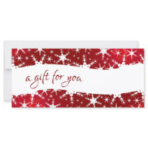 クリスマスレッド冬の雪片ギフト証明書