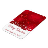 クリスマスレッド冬の雪片 マグネット (左側)