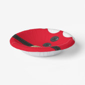 クリスマスレッド小妖精や小人サンタスーツホリデーパーティー ペーパーボウル (傾斜あり)