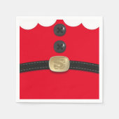 クリスマスレッド小妖精や小人ベリーモノグラムホリデーパーティー スタンダードカクテルナプキン (正面)