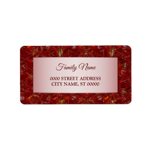 クリスマスレッド差出人住所ラグジュアリーラベル ラベル (正面)