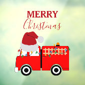 クリスマスレッド消防車 ウィンドウサイン (シート3)