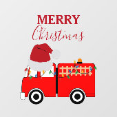 クリスマスレッド消防車 ウィンドウサイン (シート)