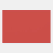 クリスマスレッド無地のカラー ラッピングペーパーシート (正面3)