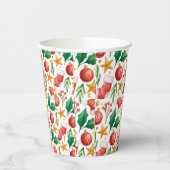 クリスマスレッド球根、ポインセチアのパーツとナット 紙コップ (左)