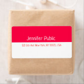 クリスマスレッド白い手書き送付先住所 ラベル (インサイチュ)