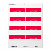 クリスマスレッド白い手書き送付先住所 ラベル (フルシート)