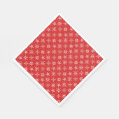 クリスマスレッド白エレガント休日 スタンダードランチョンナプキン (角)