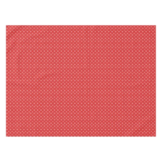 クリスマスレッド白エレガント休日 テーブルクロス (正面(横))