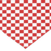 クリスマスレッド白パター市松模様にンホームデコール テーブルクロス (アングル)