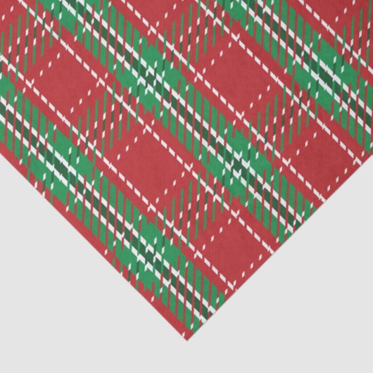 クリスマスレッド素朴ファームハウスホリデープレイド 薄葉紙 (詳細)