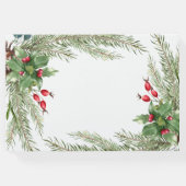 クリスマスレッド結婚ベリー ゲストブック (裏面)