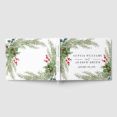 クリスマスレッド結婚ベリー ゲストブック (全面)