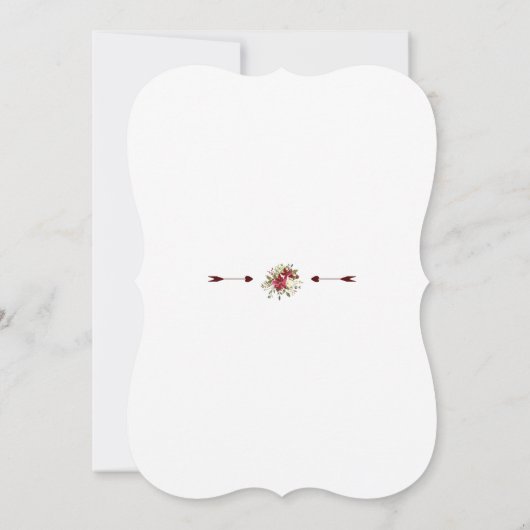 クリスマスレッド結婚ホワイトポエセ結婚ティア 招待状 (裏面)