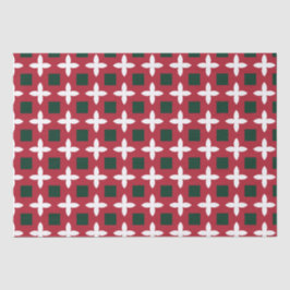 クリスマスレッド緑と白のパターン 薄葉紙