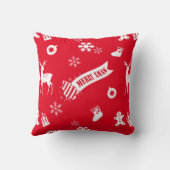 クリスマスレッド装飾用クッションの要素 クッション (裏面)