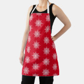 クリスマスレッド装飾用Gクレフ、 音符記号雪片パターン エプロン (インサイチュ)