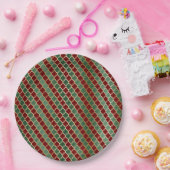 クリスマスレッド金ゴールドグリーンクローバー ペーパープレート (パーティー)