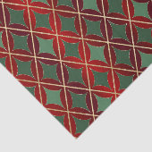 クリスマスレッド金ゴールドグリーンハーレクインカーブダイヤモンド 薄葉紙 (詳細)